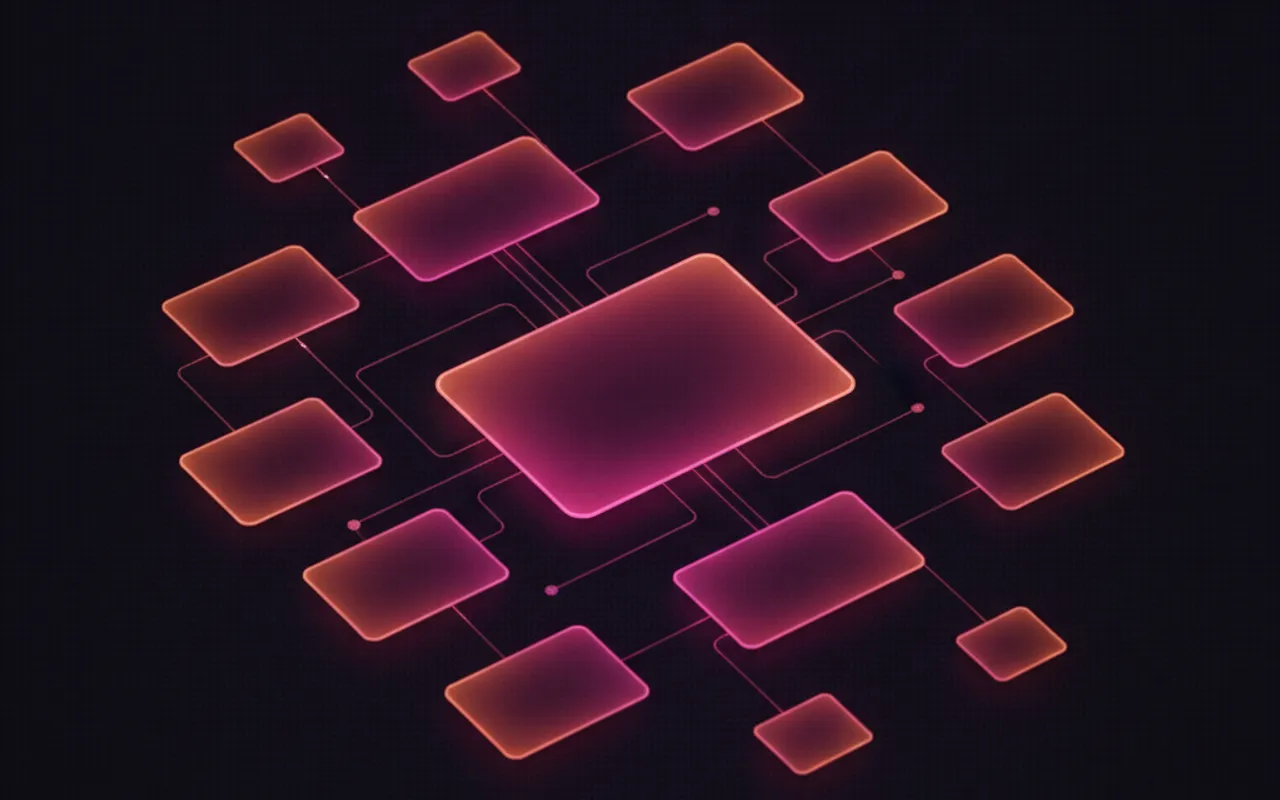 One master design radiating into many glowing HTML5 banner sizes